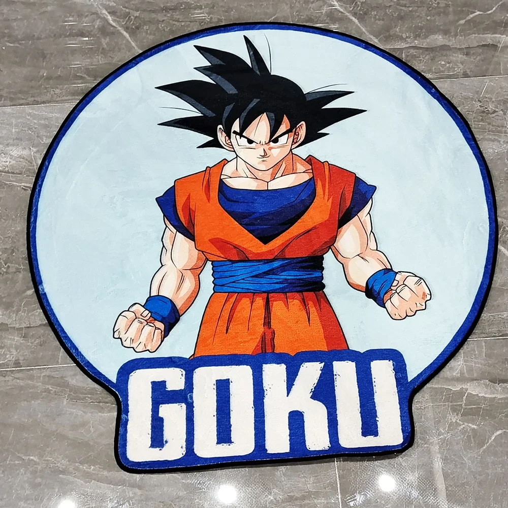 Irregular Rugs Anime Dragon Ball Goku Circle Customize Cartoon Rug Handmade Carpet Area Rug for Home Decor Game Room,Etc.