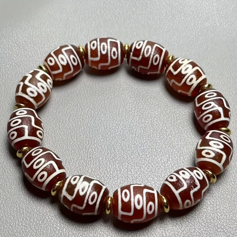 

Ethnic Style Dzi Bead Bracelet, Agate Bracelet, Unisex Jewelry