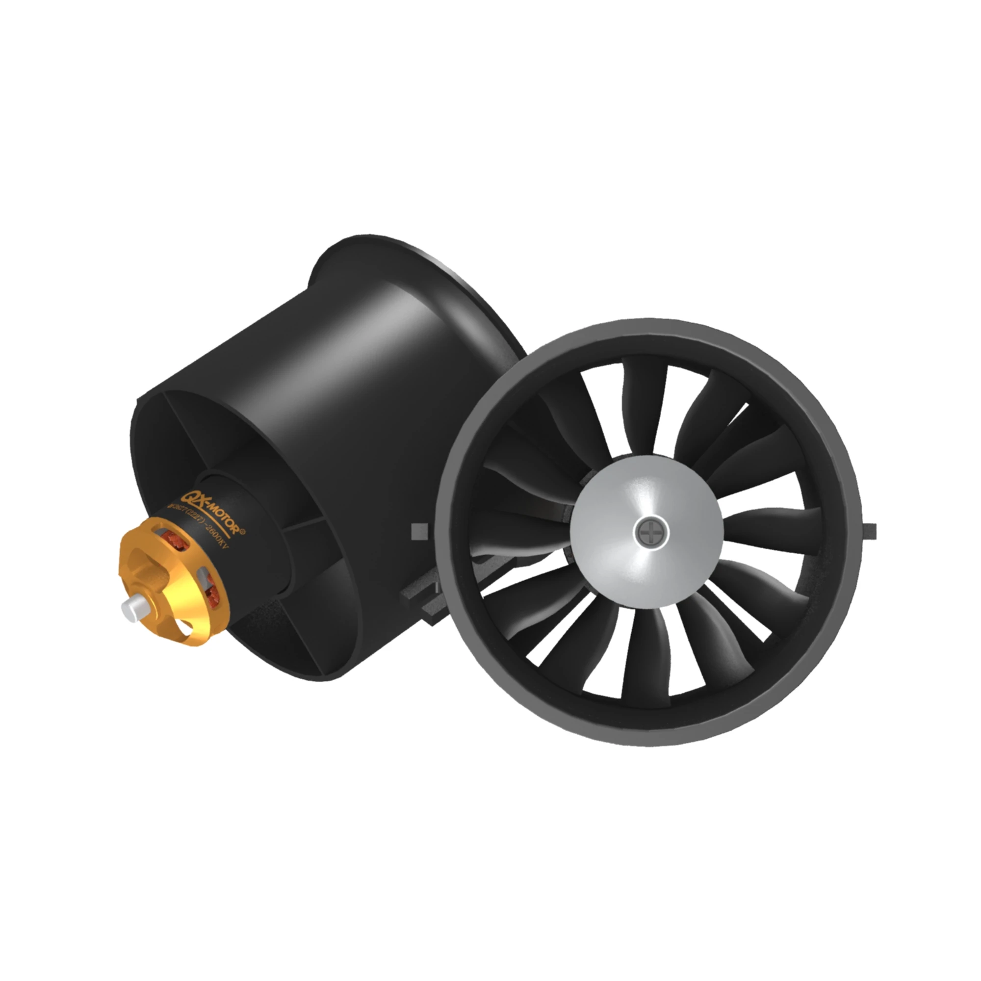QX-Motor 70mm Electronic Ducted Fan 12 Blades EDF 2827 2600KV 1800kv Brushless Motor For RC Drone Model Parts