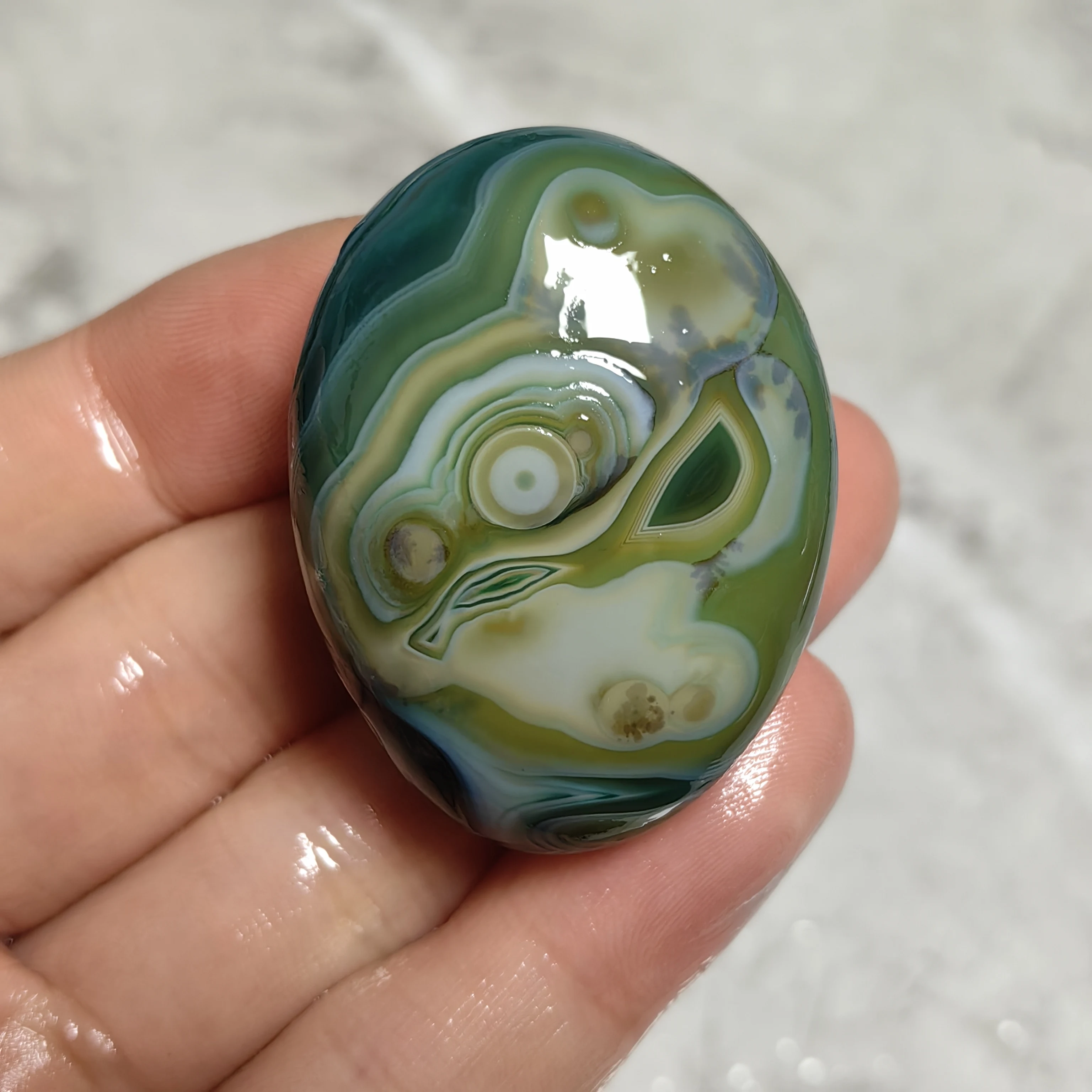 Pure Natura Wishing Divine Eye Agate Dreamy Starry Sky Patter Rough Stone Alxa Rock Specimen Minerals For DIY Jewelry Making