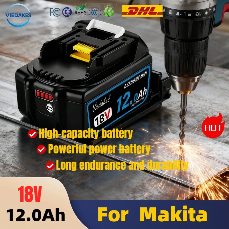 

Original Viedakes for Makita 18V Battery 12.0Ah BL1860B Replacement for Makita 18V Cordless Tools | Drill, Saw, Blower