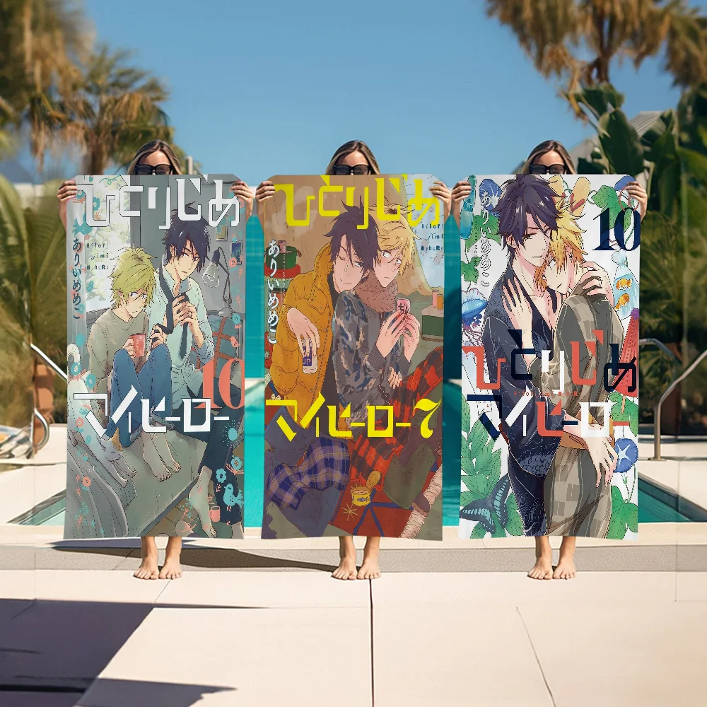 Hitorijime My Hero Microfiber Printed Beach Towel Mountain Climbing Yoga Beach Swimming Running Absorbent Soft Towel