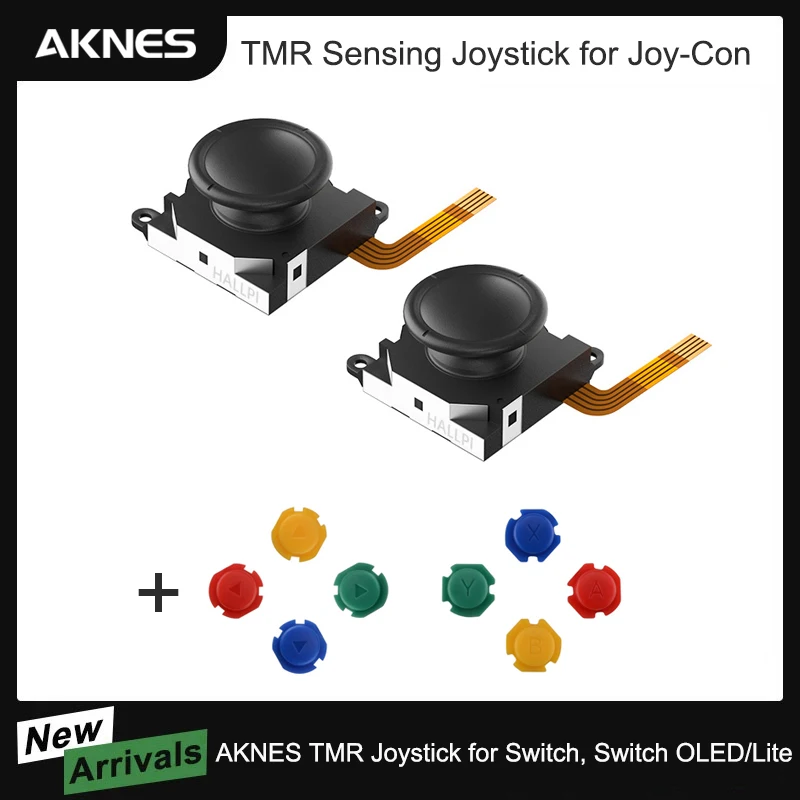 HALLPI  TMR Joystick for Joy-Con Replacement with ABXY Direction Buttons Stick for Nintendo Swicth/OLED/Lite Game Accessories