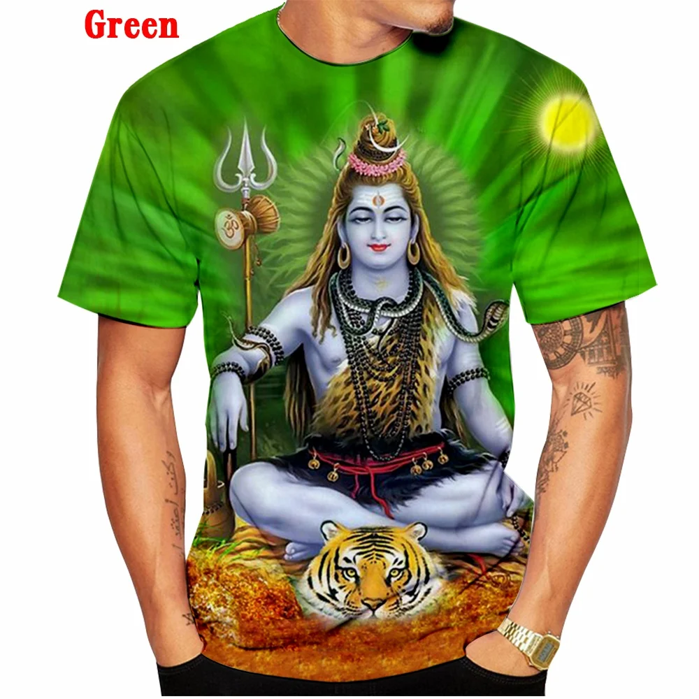 2022 New 3D Print Anime Fashion Lord Shiva Harajuku Short Sleeve T Shirts