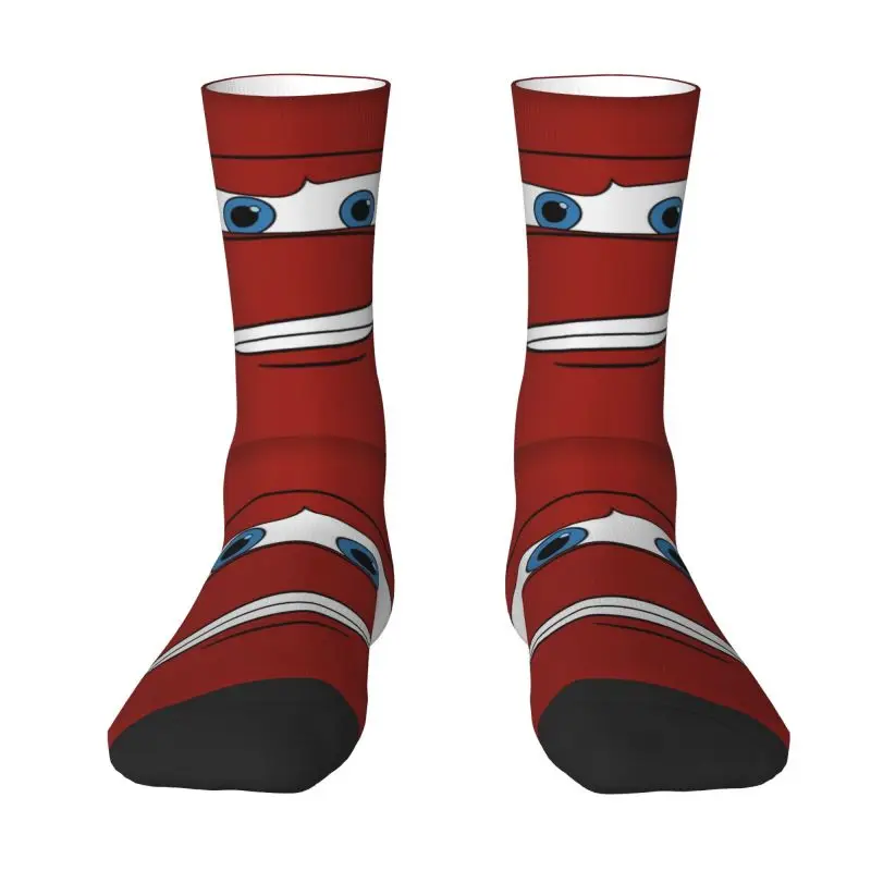 Funny Lightning Mcqueen Cars Socks Men Women Warm 3D Print Happy Basketball Sports Socks