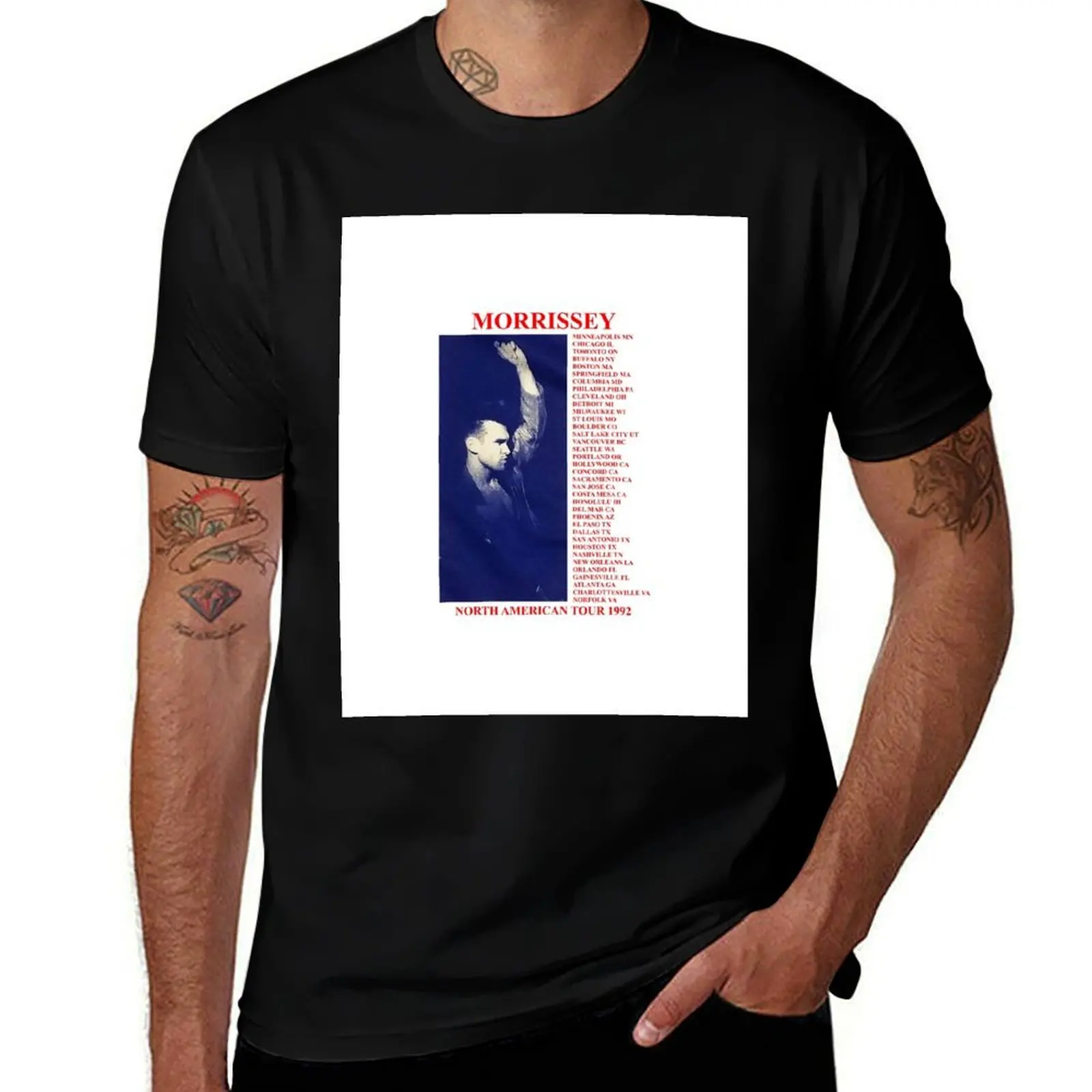 

T-Shirt cotton designer North t man Morrissey American 1992 Tour shirt t shirts Silkscreened