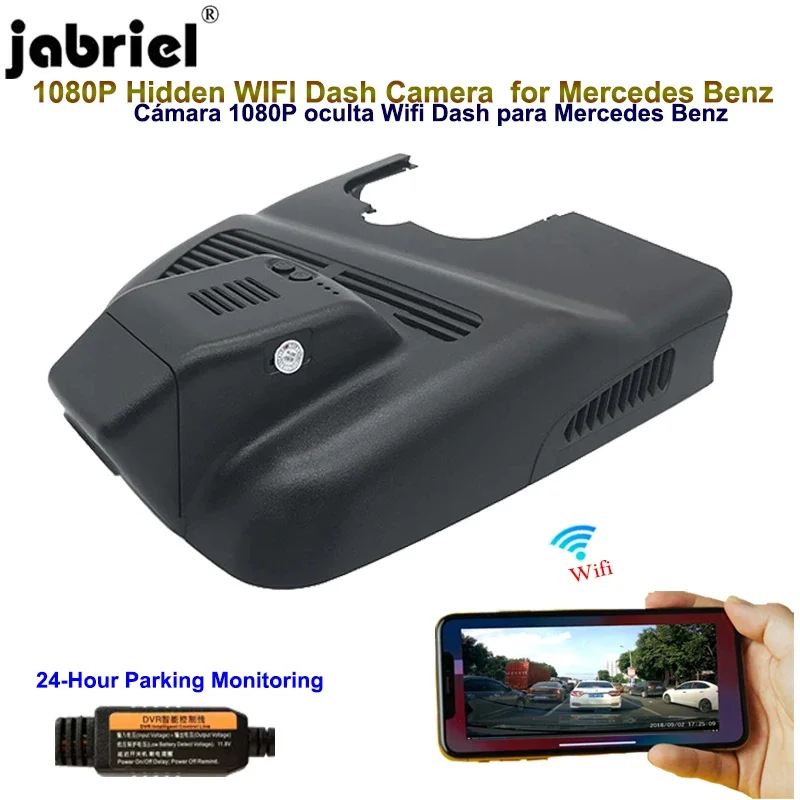 Jabriel for Mercedes Benz gla cla a 220 220d 250 45 AMG w156 w117 w118 w176 w177 2014 2020 Auto Wifi 1080P Dash cam car camera