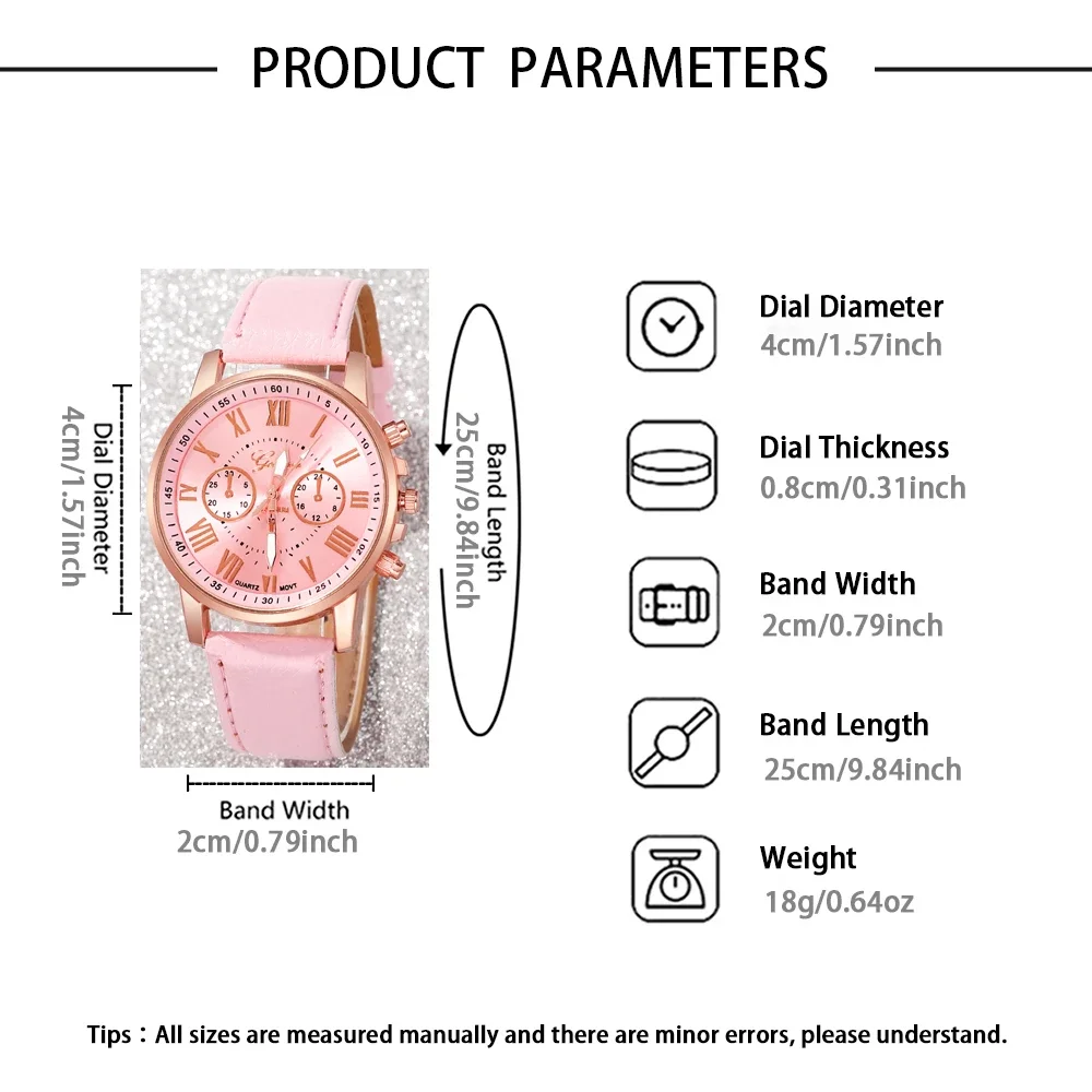 women's fashionable quartz watch and versatile accessory set for daily wear as gifts for friends and family