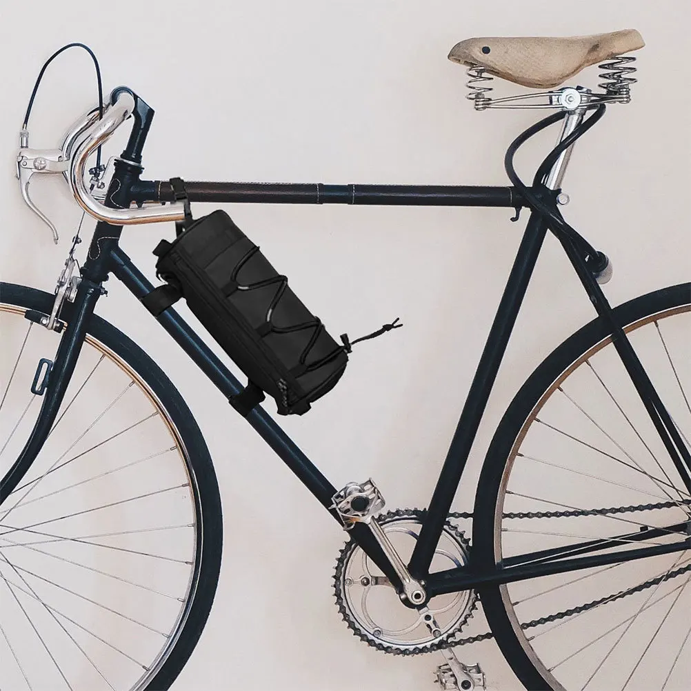 

2 шт. водонепроницаемая велосипедная сумка для горного велосипеда, прочная сумка на руль со светоотражающими полосками, большая вместительная передняя рама для хранения