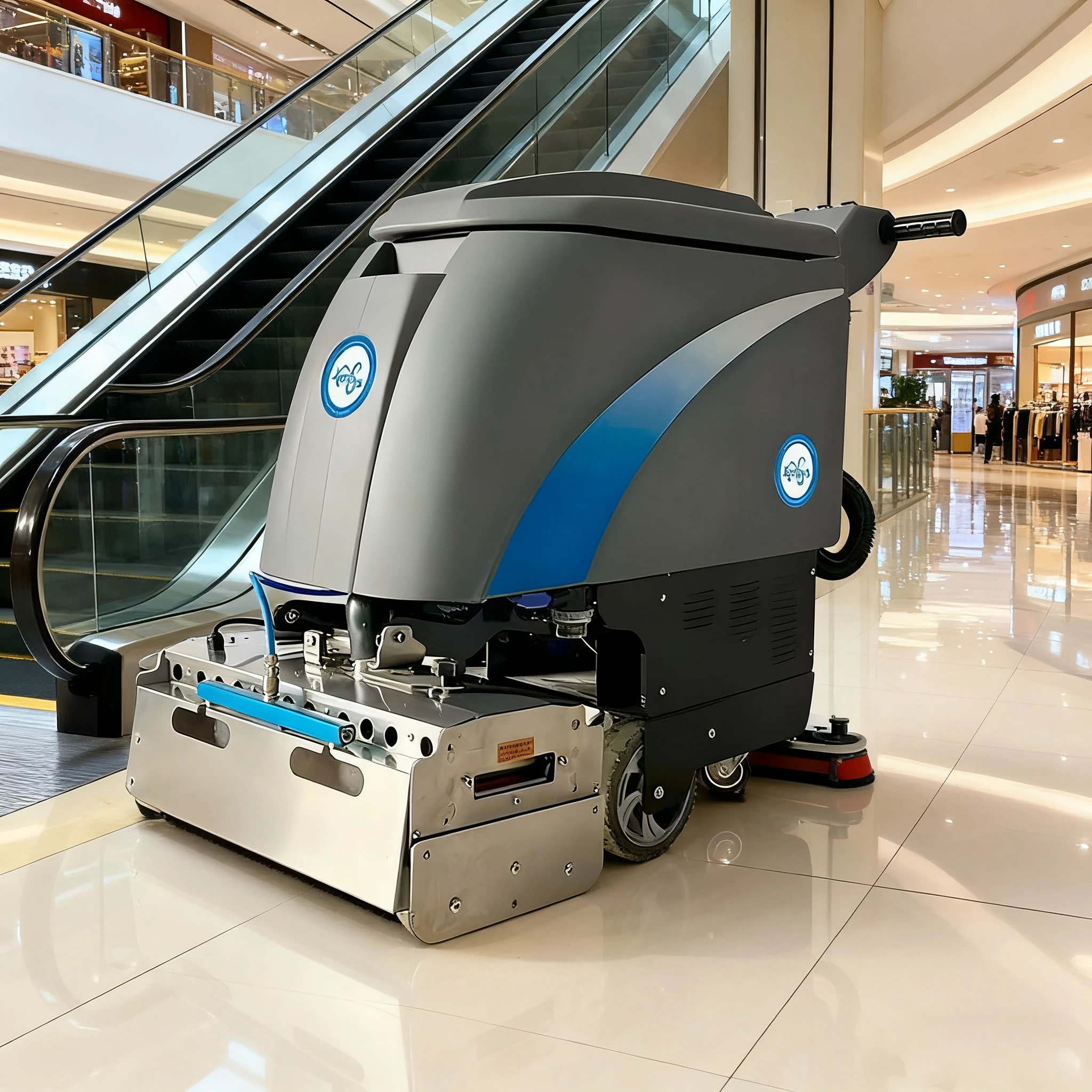 

Commercial Escalator Step Stair Cleaner Washing Machine For Shopping Malls Airports New Condition Escalator Cleaning Machine