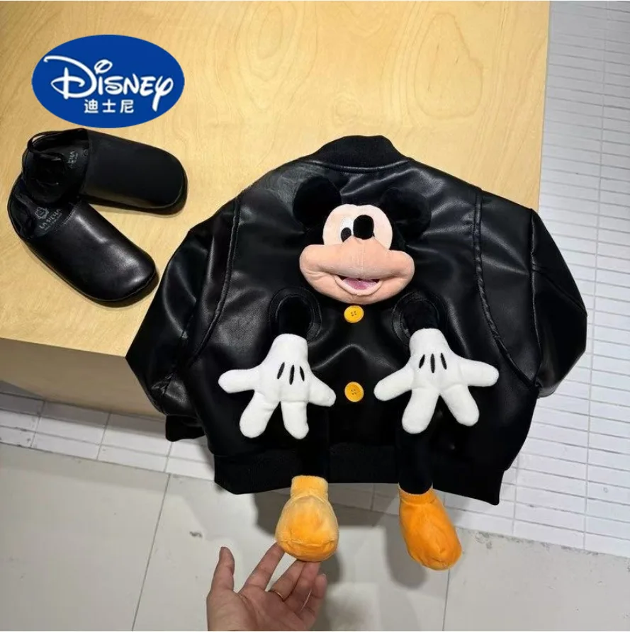 

Disney Mickey Leather Jacket 2025 | Korean Style Autumn Coat, Cartoon Print