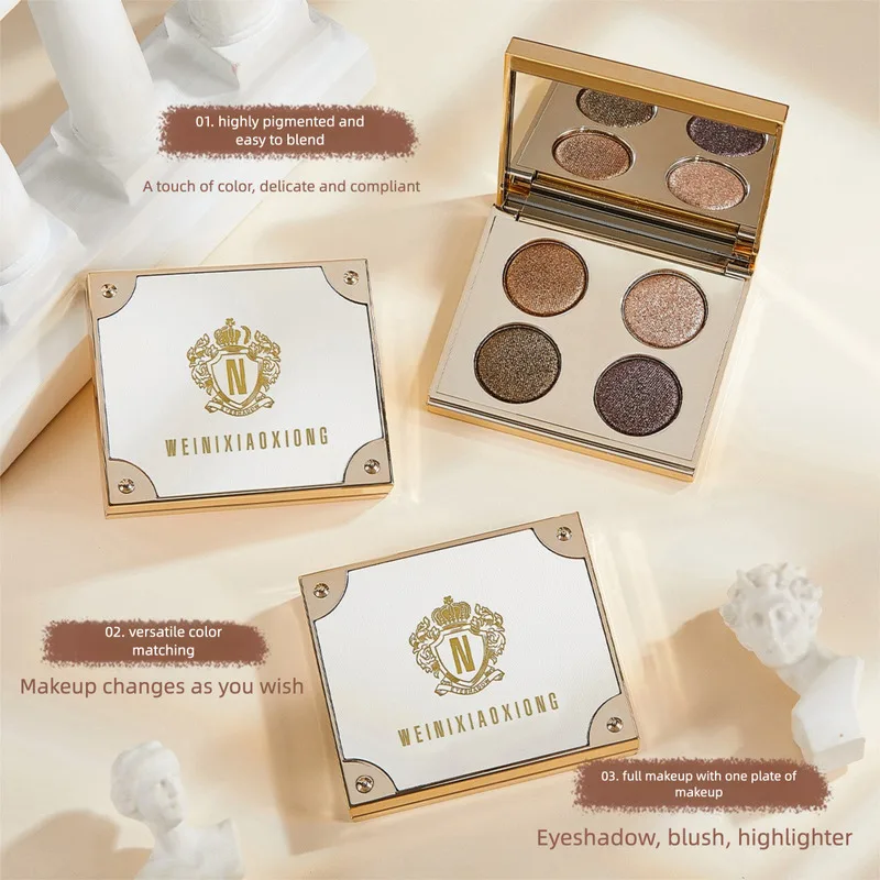 

Little Bear Moonlight Four-color Diamond Eyeshadow Burst Eyeshadow Palette