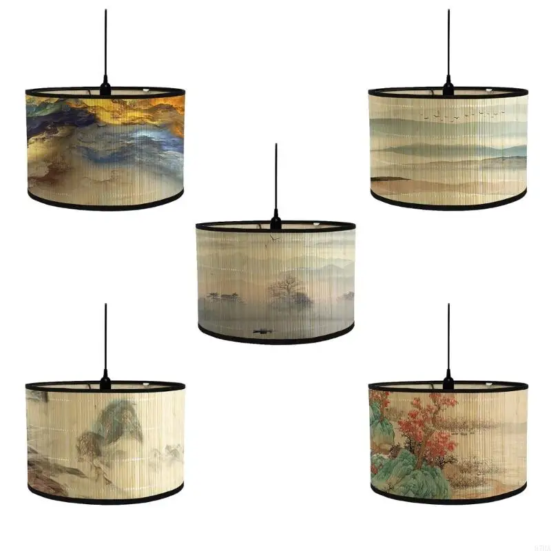 

E27 Bamboo Lampshades Wall Light Cover Table Light Shade Elegant Decorative Lighting Accessories Enduring 87HA