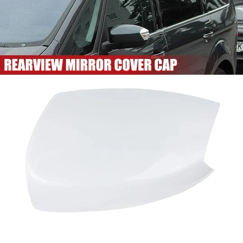 Car Side Rear View Door Wing Mirror Cap Cover White Exterior For Ford S-MAX Galaxy C-Max KUGA Escape 2006 2007 2008 2009-2015 view 2