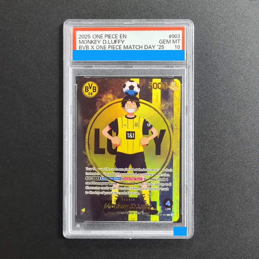 

Proxy DIY 2025 ONE PIECE EN MONKEY D.LUFFY 003 Rating Card 10 Special Art Rare Gem Mt 10 Card Holographic Labels Gift Cards Toys