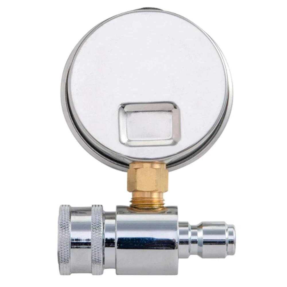 Car Gauge Pressure Gauge Pressure Class 2.5 Accuracy Connect Copper PSI Resistance Socket Stainless Steel Gauge