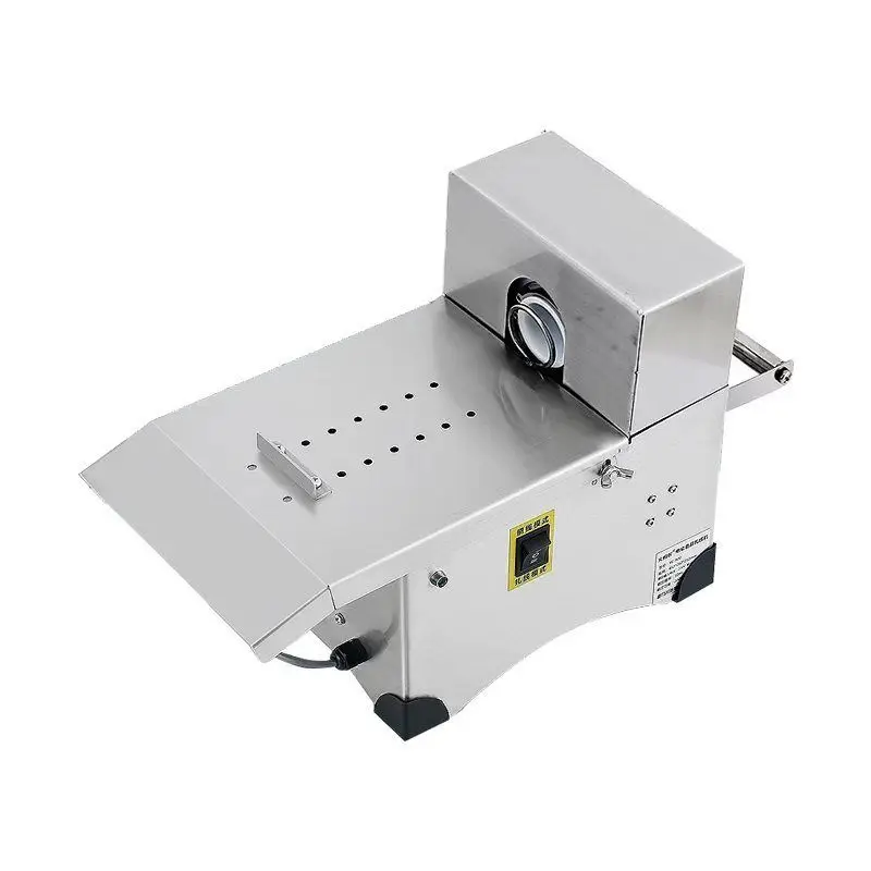 Electric sausage stringing machine, knotting machine, with foot pedal to adjust the length of hot dog stringing machine