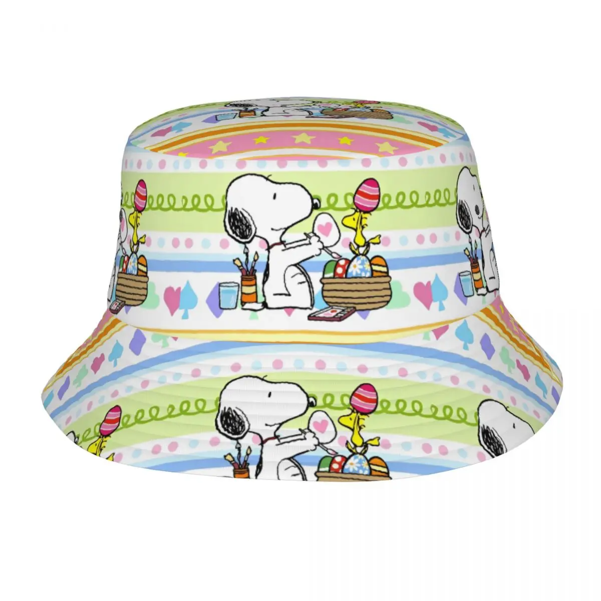 

Happy Easter Eggs Snoopy Bucket Hats for Men Women Beach Sun Hat Trendy UV Protection for Outdoor Fishing Hat Ispoti