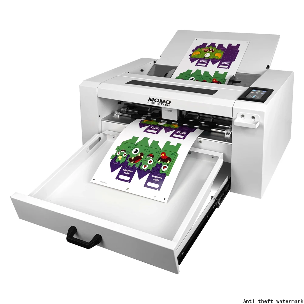 2026-A3 Label Coating and Cutting Machine, Dual-Head Plotter, Automatic Paper Feeding Adsorption Servo Motor Die Cutting Machine