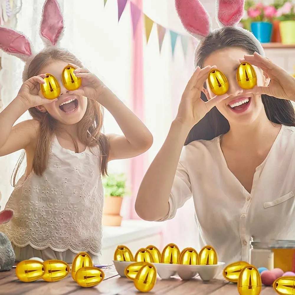 

Funny Plastic Easter Eggs Egg Empty Shell Party Decompression Toy Easter Golden Gacha Fillable Egg Shell
