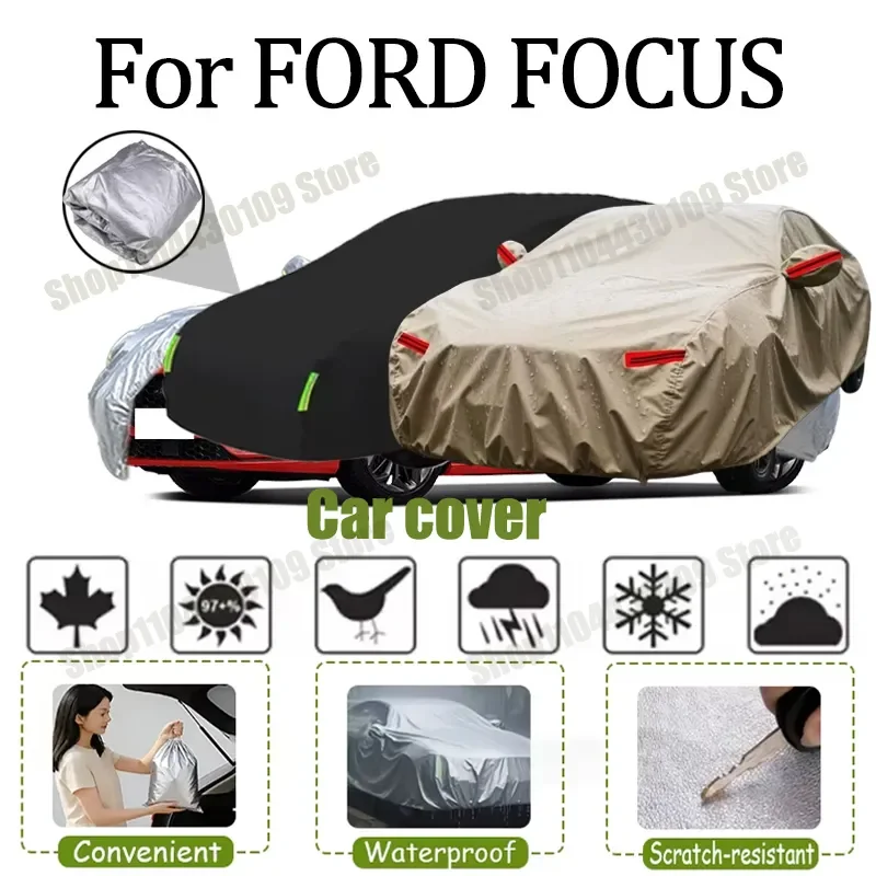 

For FORD FOCUS Car Full Car Covers Outdoor Sun Anti UV Rain Snow Dust Protection Oxford Cloth Accessories