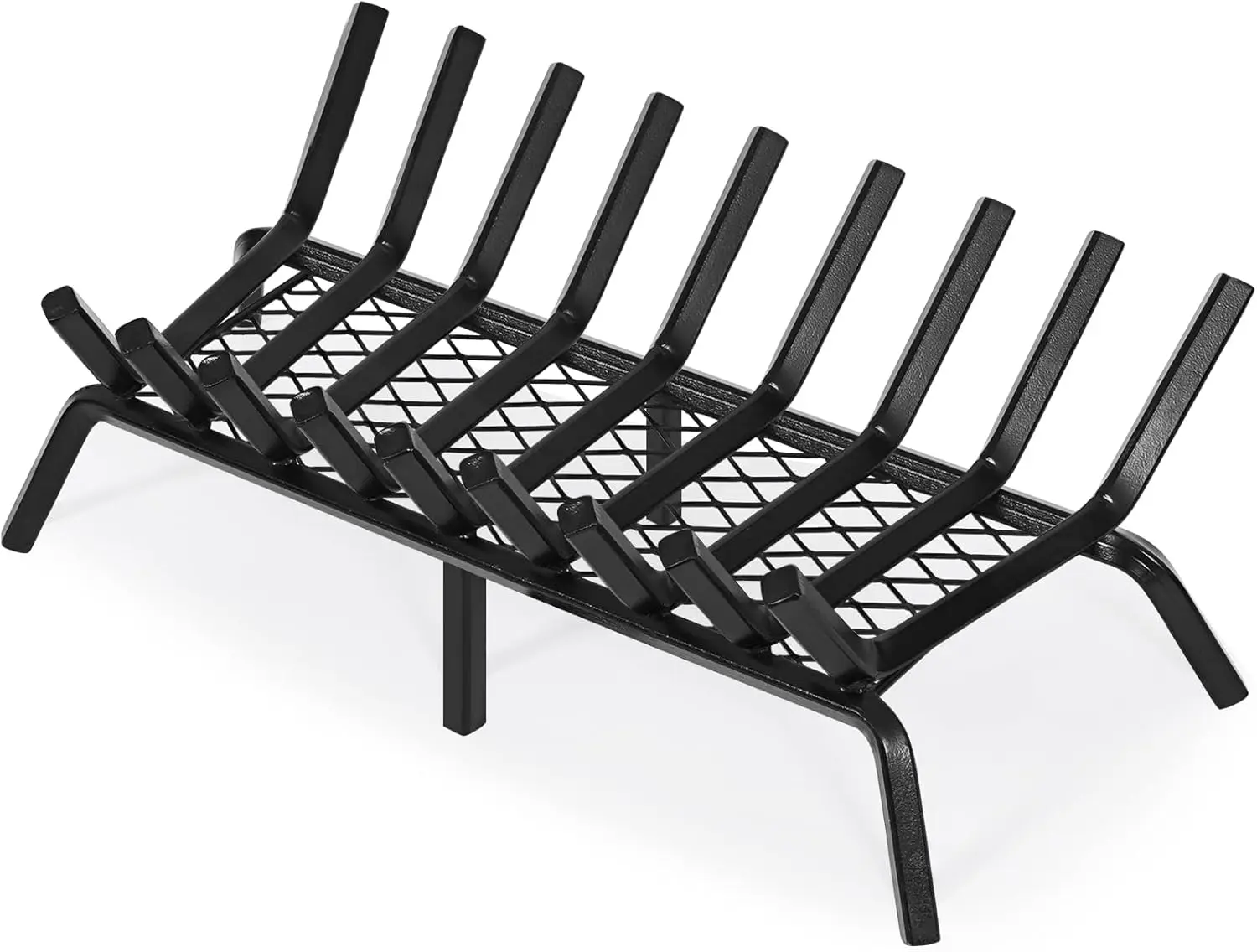 

Fireplace Grate with Ember Retainer, 30in Heavy Duty Steel Indoor, Chimney Hearth Wood Stove Burning Rack Holder,1/2 Bar Fir