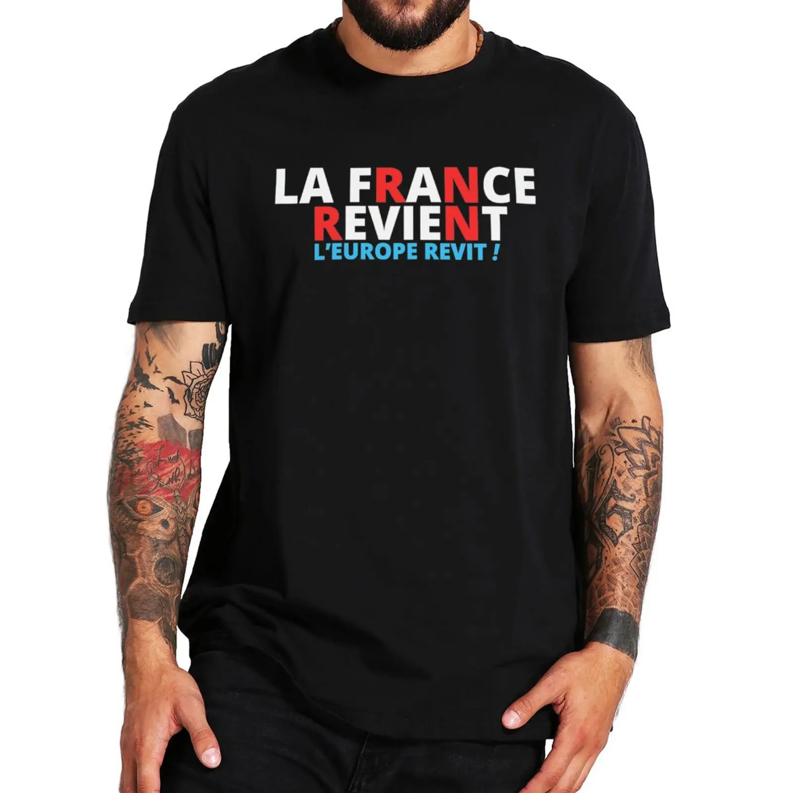 La France Revient T Shirt Bardella Slogan Fans Gift Tee Tops EU Size 100% Cotton Soft Unisex O-neck Casual T-shirts EU Size