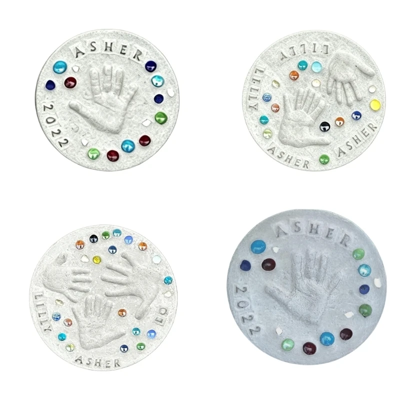 DIY Handabdruck-Trittsteinset, sicheres Pflaster-Zubehör für Familienspaßaktivitäten 3XUF – Detail 9