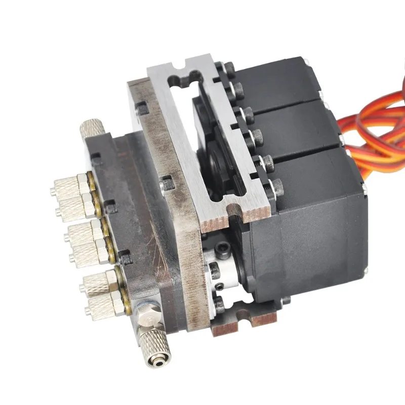 For LESU JDM EC360 RC Excavator 3CH Hydraulic Steel Valve Block with Servo 1/12 Scale Parts