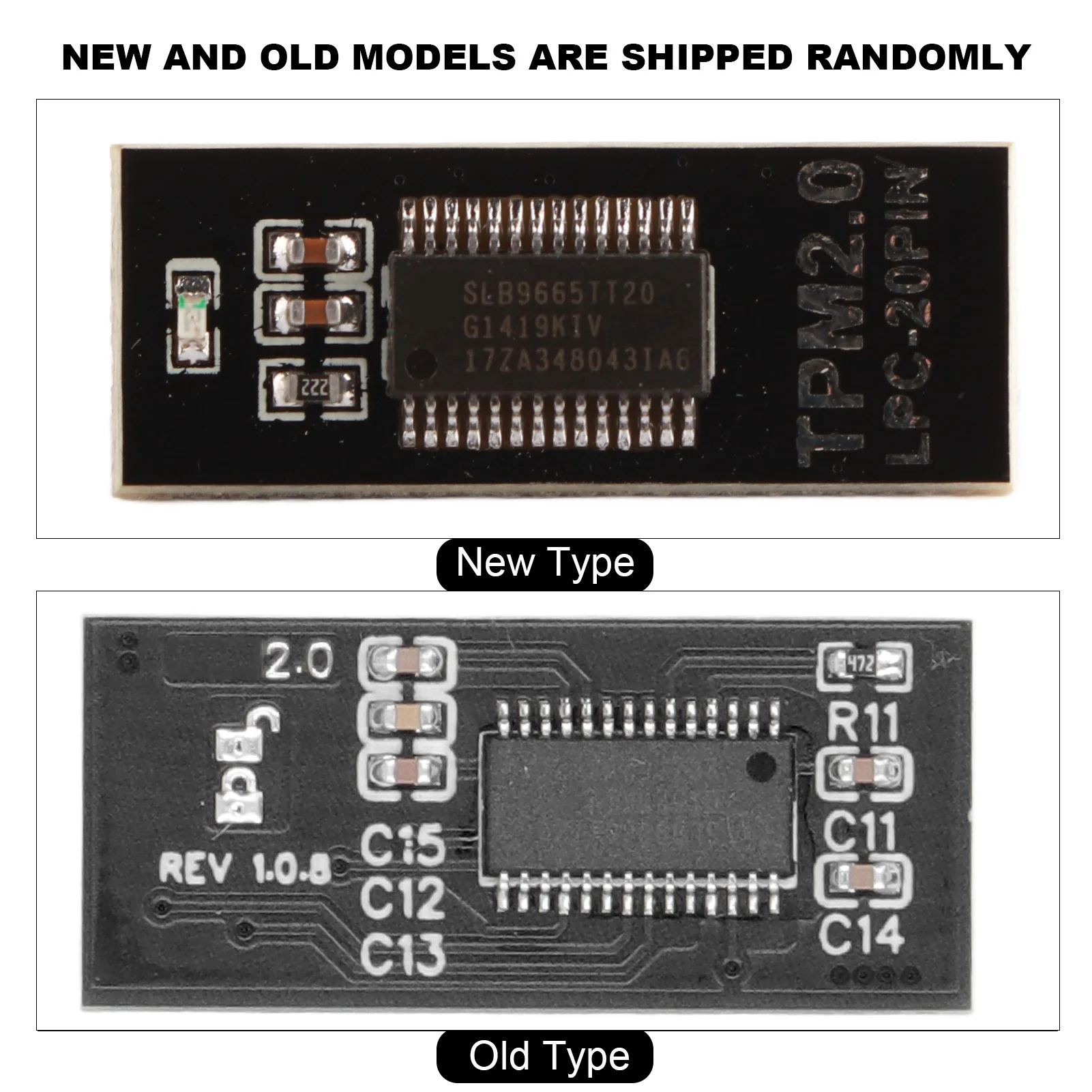 وحدة التشفير LPC TPM وحدة TPM 2.0 وحدة LPC واجهة 20Pin بطاقة التحكم عن بعد التشفير لوحة الأمن مكون إلكتروني