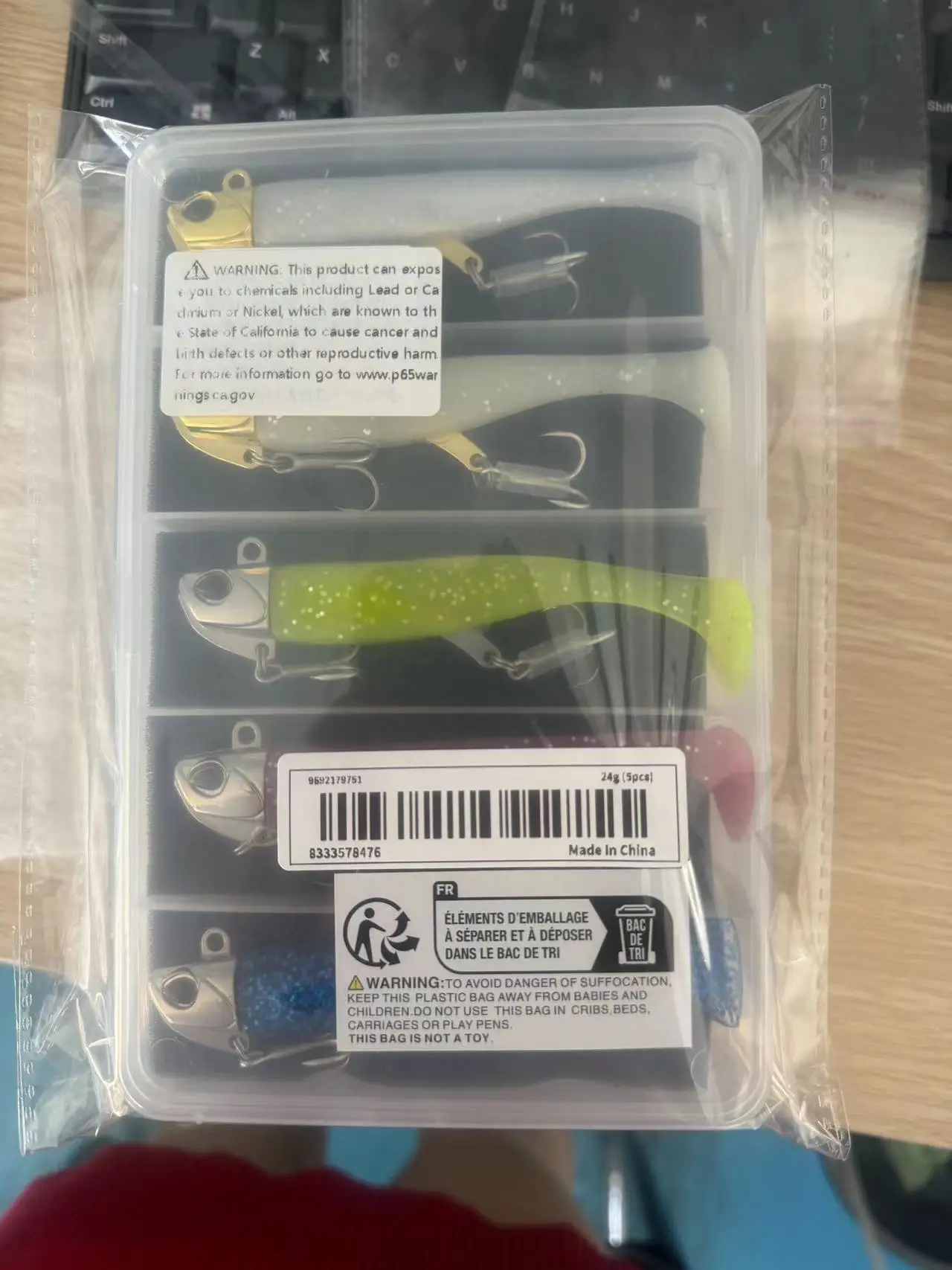 5 Stück einzigartige Angelköder mit vibrierender Schwimmaktion, gut verarbeitete Angelköder mit Liple-Haken für Bass, Forelle, Crappie, Zander – Detail 9