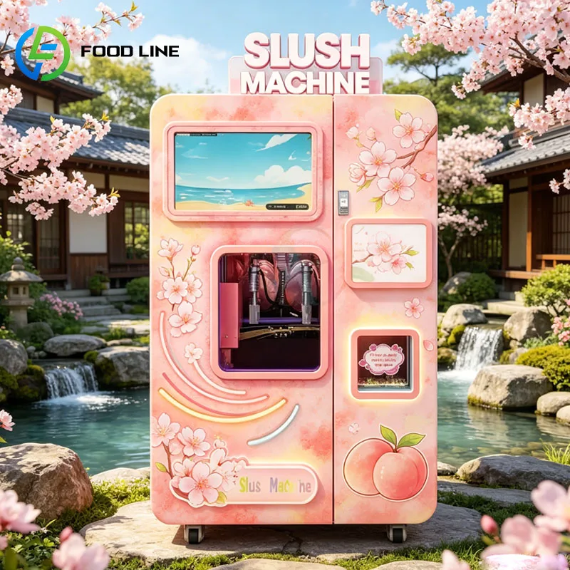 Commercial Slush Machine Vending Machine Frozen Drink Dispenser Ice Slushy Smoothie Style Beverage for Mall Airport Customized