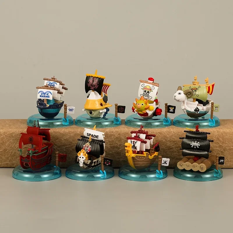 

8cm 8pcs/set Anime One Piece Figure Luffy Zoro Sanji Mini Pirate Ship Action Figure PVC Model Doll Collection Toy Gift Kids