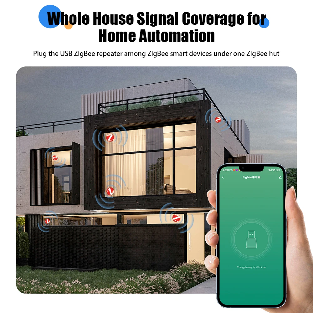 Tuya ZigBee Signal Repeater USB Signal verstärker Extender Gateway Smart Home Smart Life App Steuerung für ZigBee-Geräte geeignet