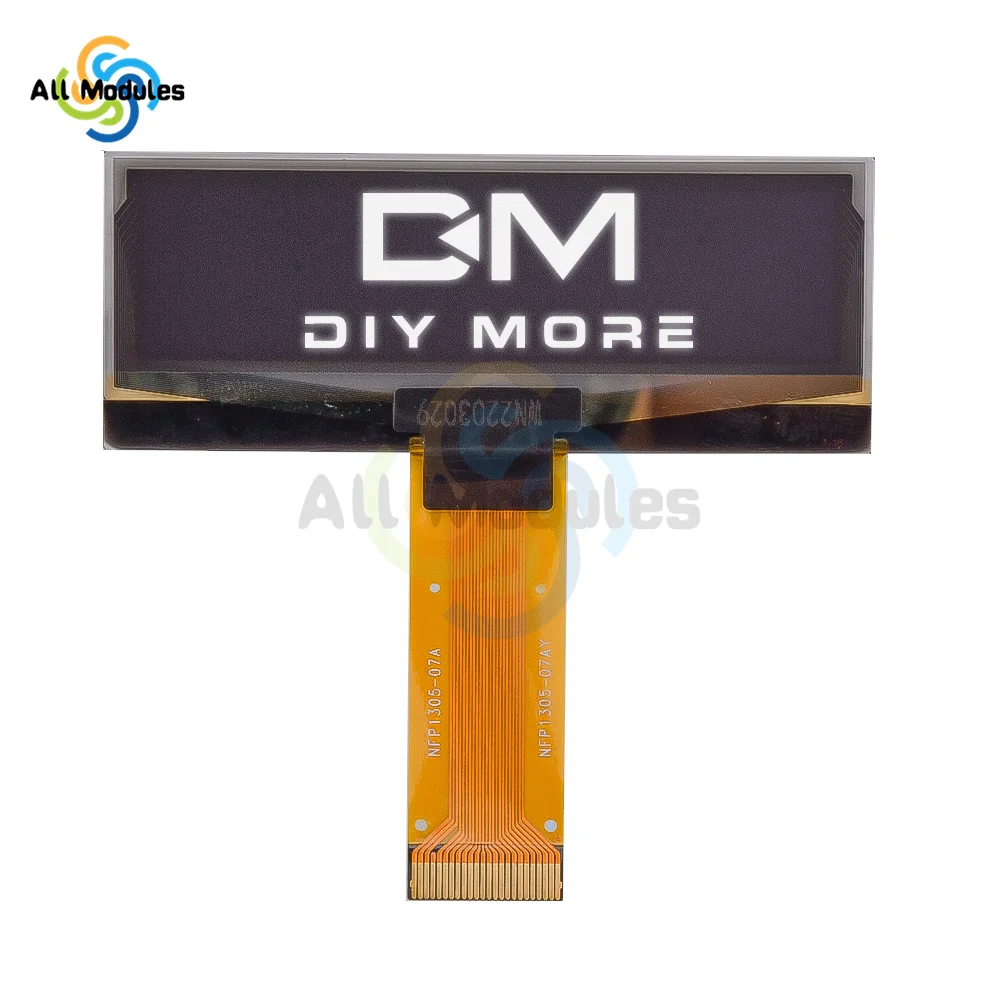 Imagem -03 - Polegada 24 Pinos Oled Display 12832 Tela Lcd Ssd1305 Drive ic 128*32 Spi Interface Branco Verde Amarelo Azul 2.23