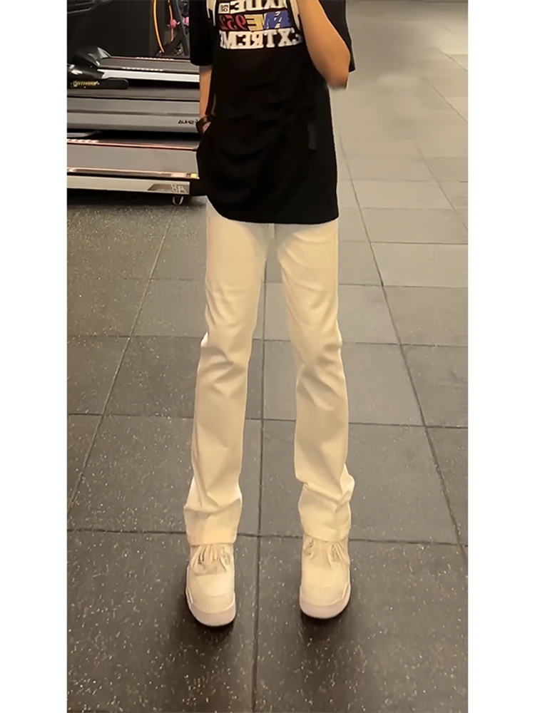 

Мужские летние джинсы Cleanfit White Soft: элегантные брюки в американском стиле, приталенные, прямые штанины