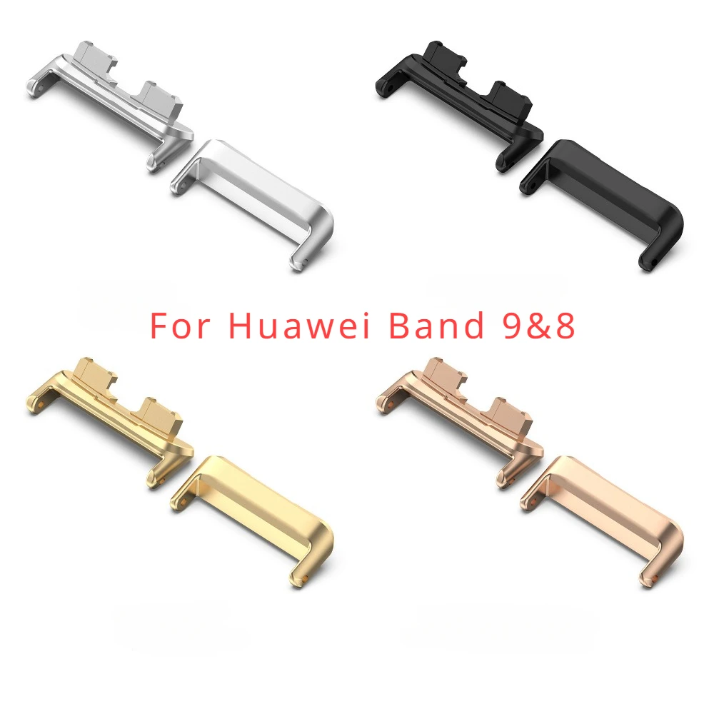 1Pair Adapter For Huawei Band 9&8 Watchband Strap Stainless Steel Connector Bracelet Metal 16mm Connection Adapter