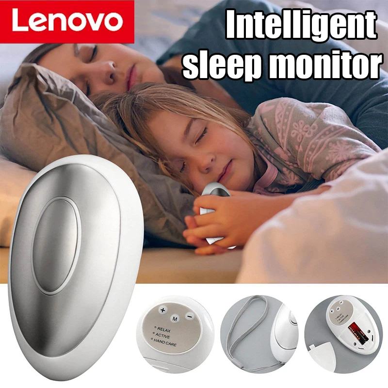 Lenovo New Ultrasonic Smart Micro-Current Sleeping Instrument Hand-Held Decompression To Help Sleep Adjusts Heart Rate Brain Mas