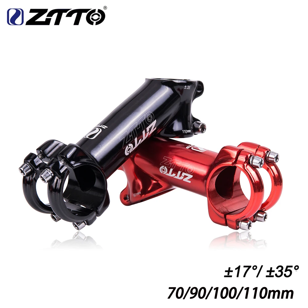 ZTTO MTB Rennrad Vorbau 70 mm 90 mm 110 mm Fahrrad Vorbau 17 Grad 35 Grad hochfester polierter Vorbau für XC AM 31,8 mm Lenker