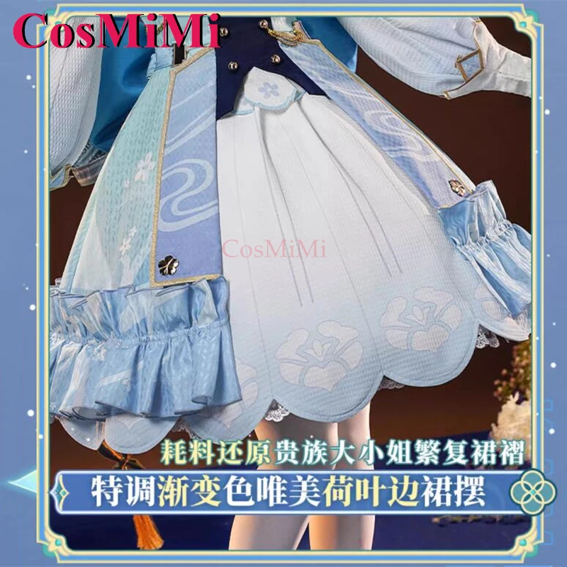 CosMiMi Game Genshin Impact Kamisato Ayaka أزياء تنكرية جديدة للبشرة فستان أنيق رائع كرنفال ملابس لعب الأدوار الجديدة