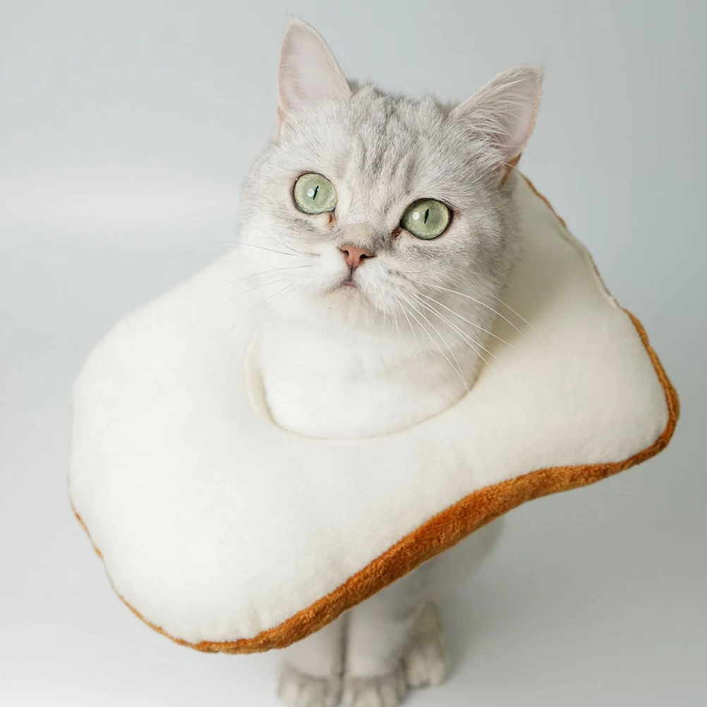 

Funny Bread Shape Pet Headgear Soft Comfortable Cat Headband for Photo Party Decoration Cosplay Costume Cotton Material