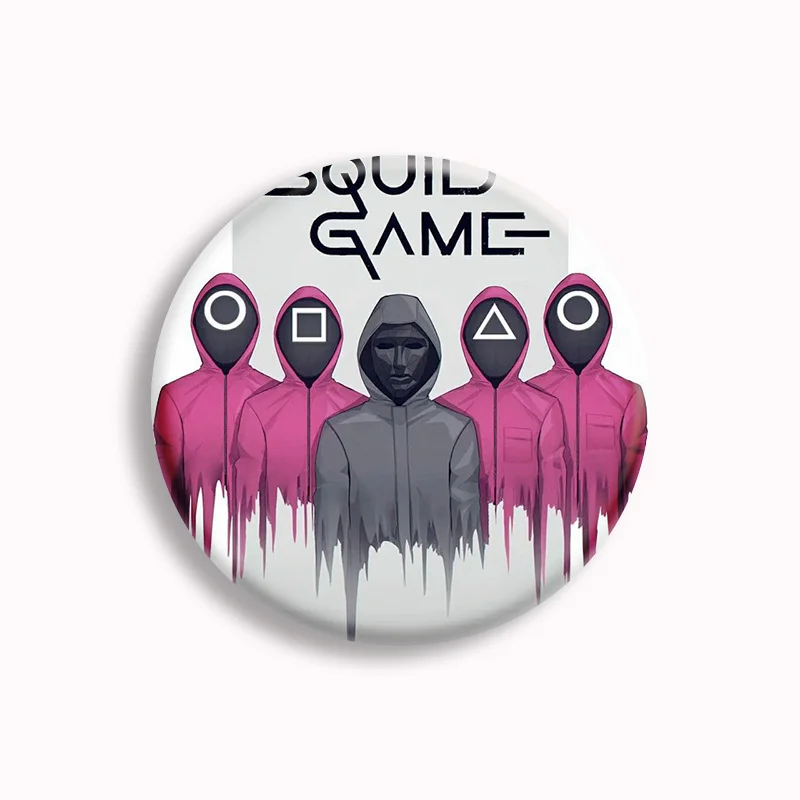 Korean TV Calamari Game soft Button Pin Creative Anime Brooch Badge Cosplay Party Jewelry Fans Collect Gifts