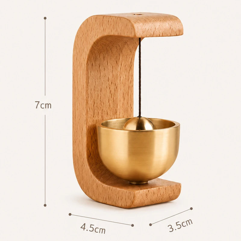 Hanging Decorations Wooden Wind Chimes Wireless Doorbell Entrance Door Bell Decorative Wind Landscape Bell for Home Opening