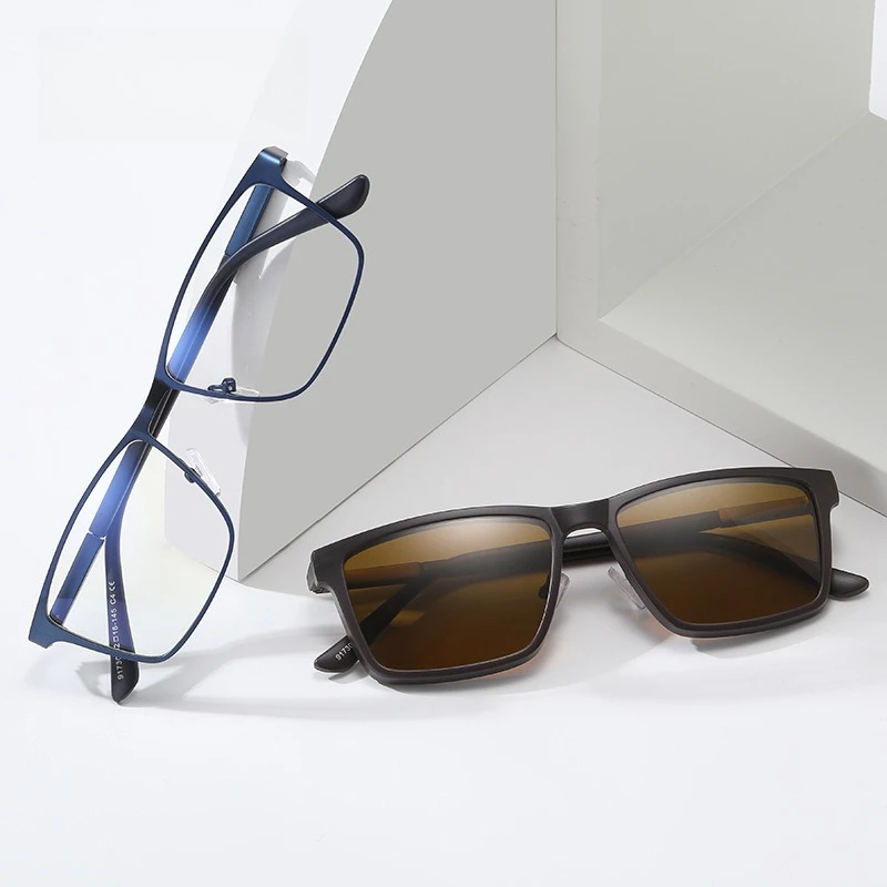 2027 Eyeglasses Brand designer Polarized Magnet Clip glasses frame men women Myopia Prescription Glasses Optical Eyewear
