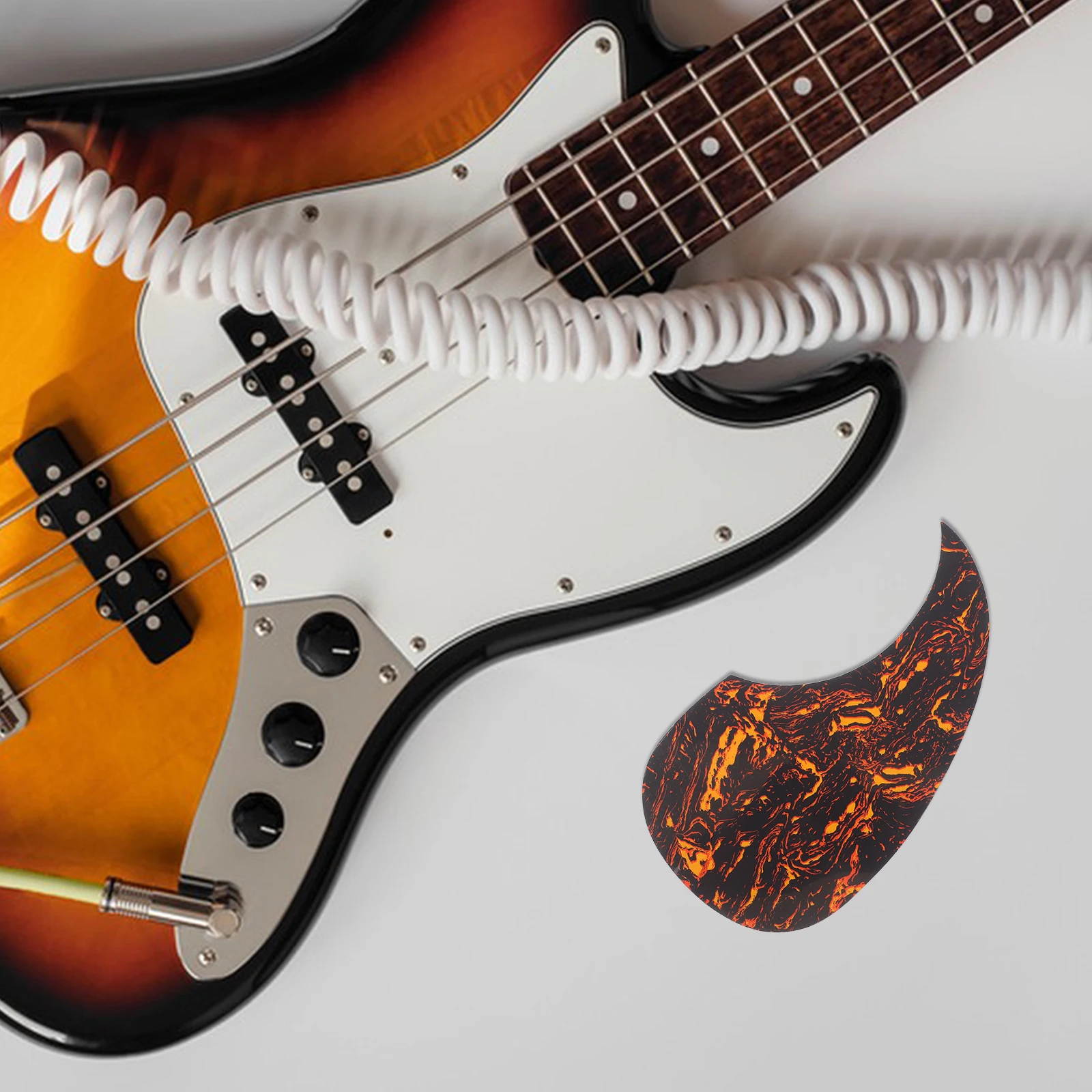 

1Pcs Acoustic Guitar Pickguard Replacement Self-Adhesive Scratch Guard Plate 128mm Protective Guard Sticker Guitar