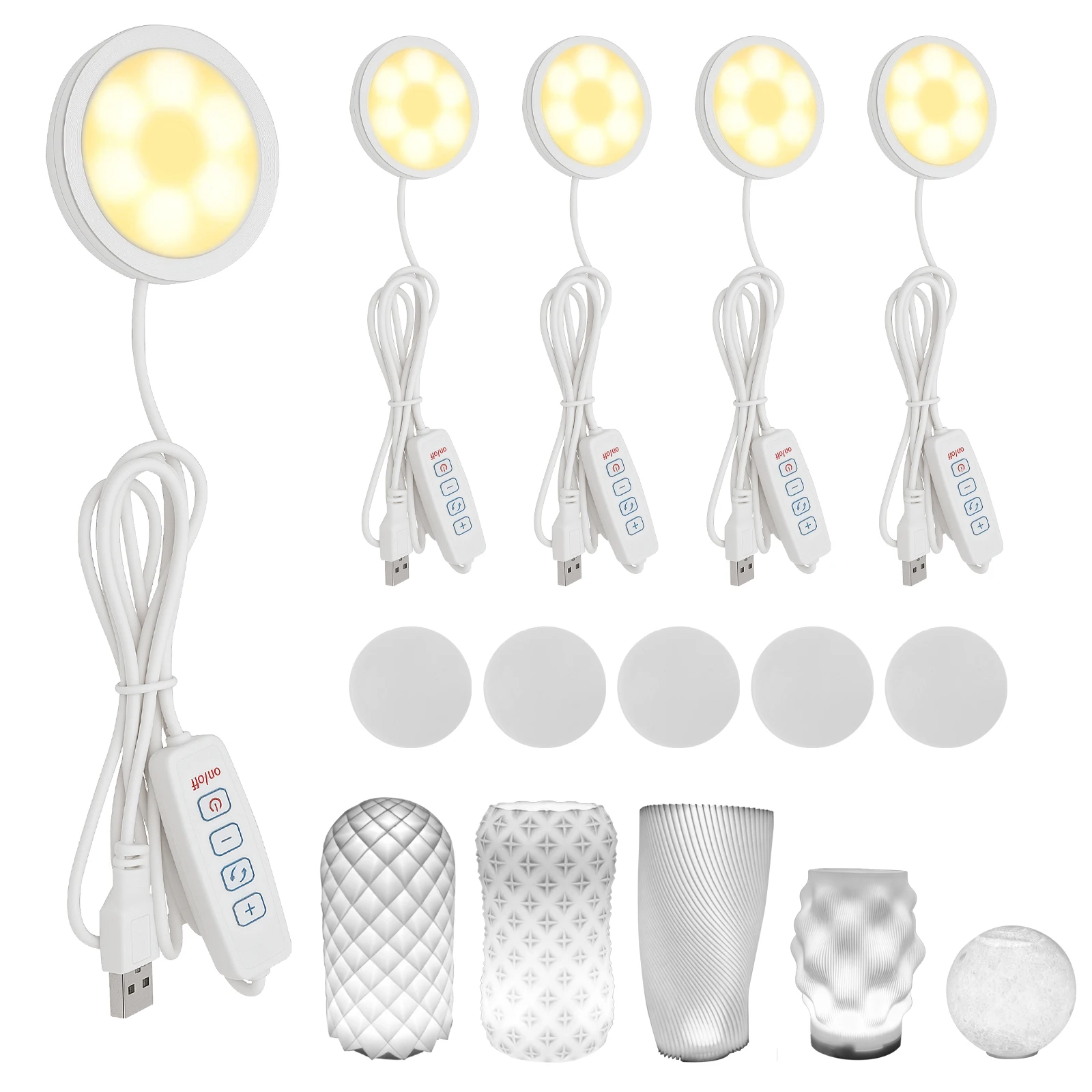 3D Printer Part For Bambu Lab LED Lamp Kit 001 DIY Model Hardware Without Shell Warm White DC 5V 3D Printer Adjustable Light Kit