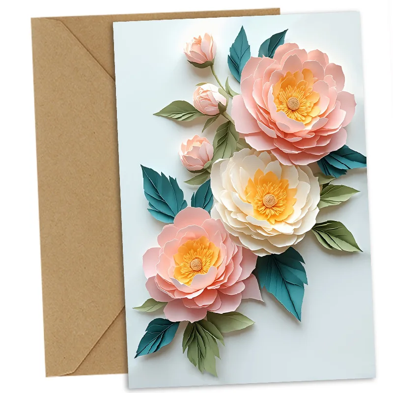 

Creative Floral 3D Greeting Cards, Elegant Mother's Day Cards, Bouquet-Style Cards, Floral Valentine's Day Cards