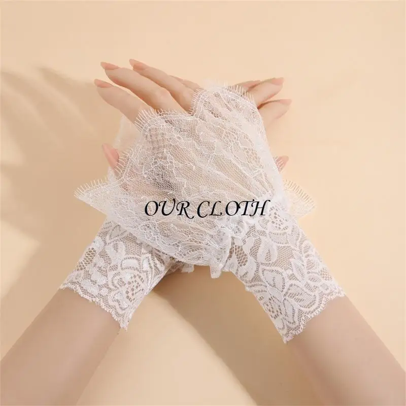 Lace Flared Faux Sleeves Costume Enhancement Anime Wrist Cuffs Sleeves Decors Y1AC