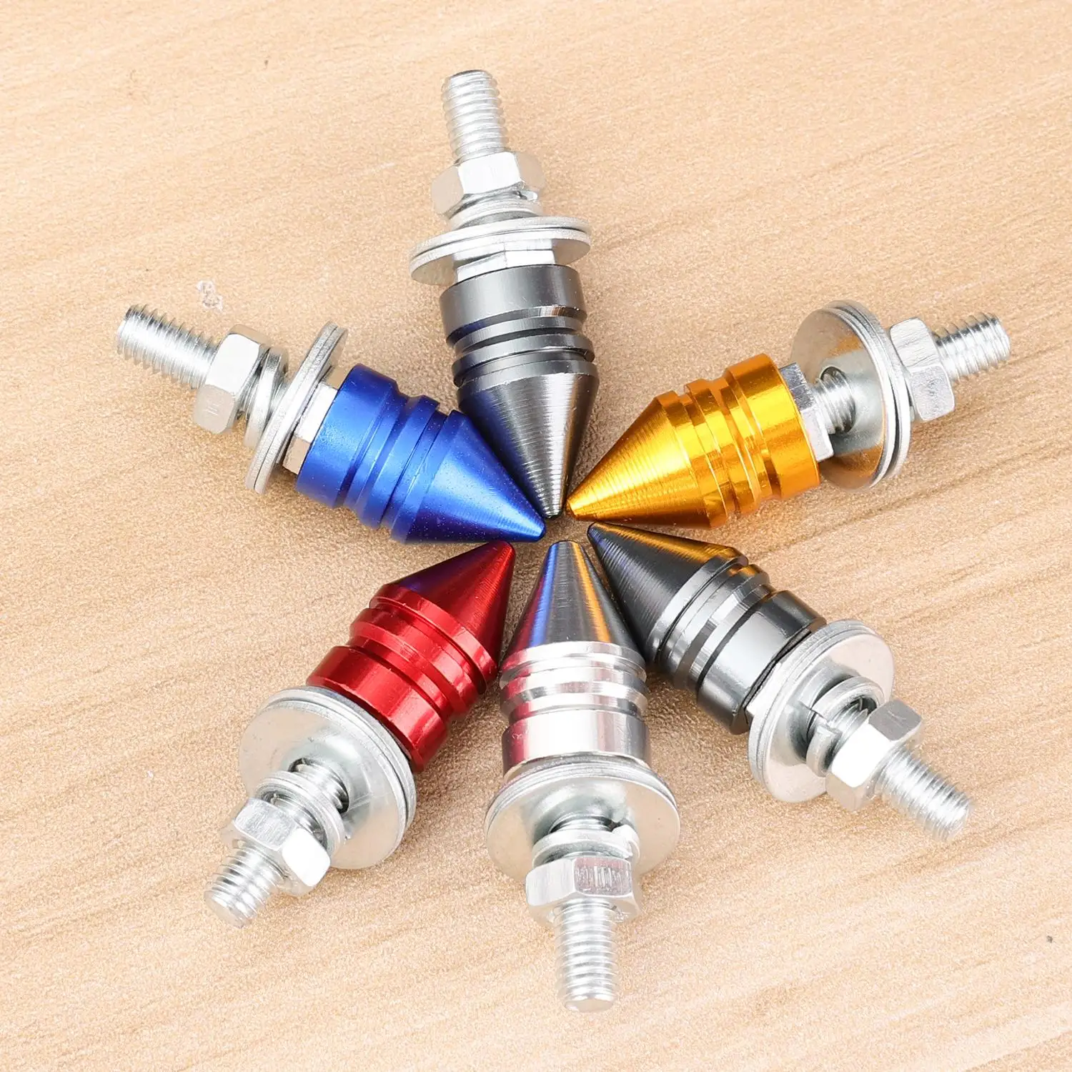 Universal Car License Plate Aluminum Alloy M6 Screws Corrosion Resistant Fasteners for ATV Motorcycle Exterior Modification