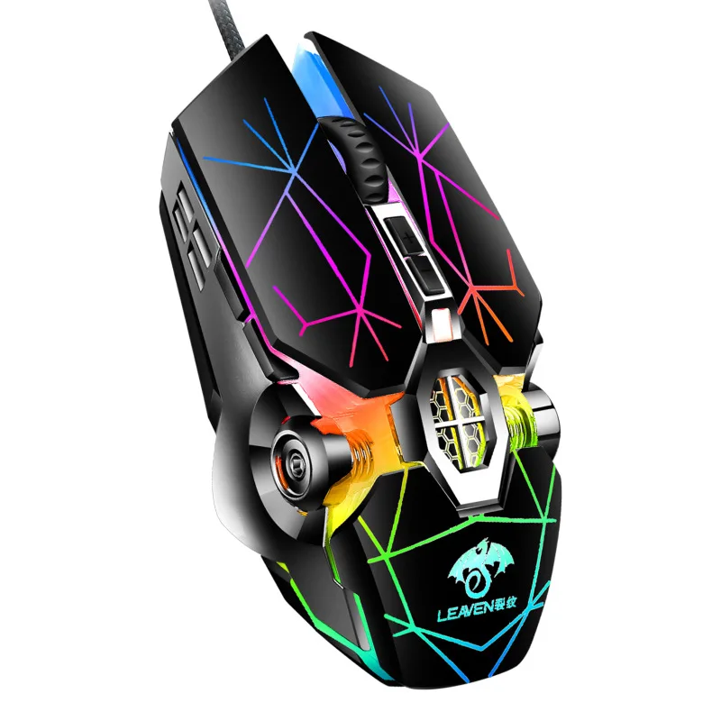 S10/S30 Series Photoelectric Mechanical Mouse RGB Game Mouse 7 Button Programmable Cold Breathing Light